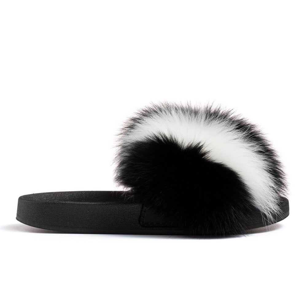 Oreo Fur Slides